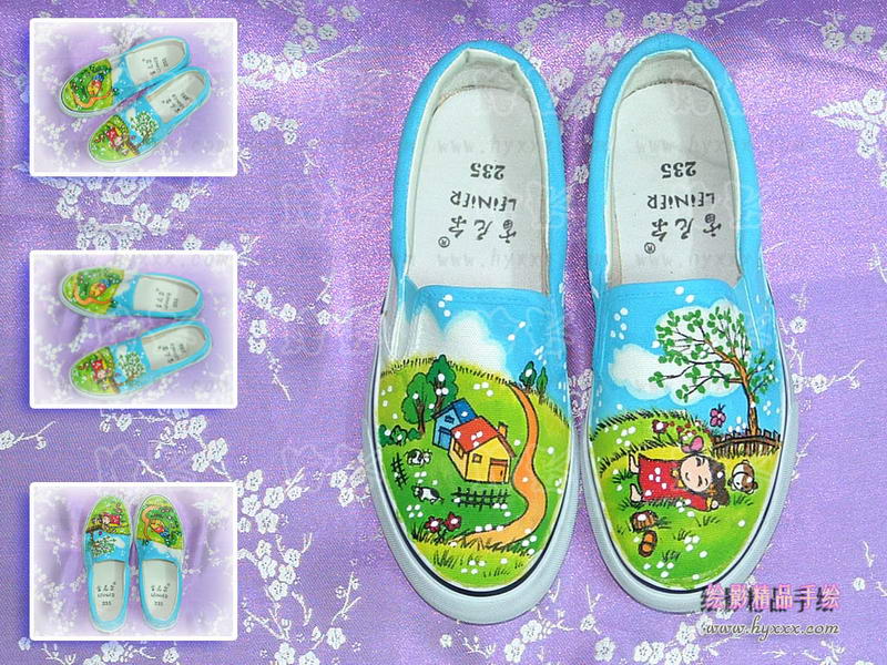 绘影手绘帆布鞋